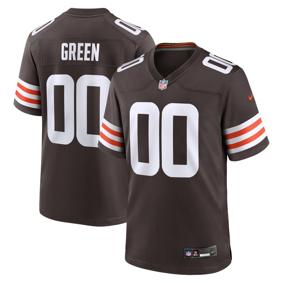 Cleveland Browns Taylen Green Brown Game Jersey