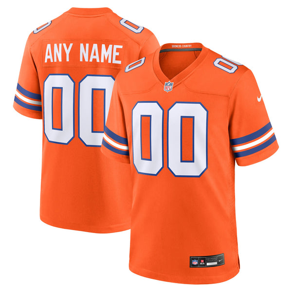 Denver Broncos Nike Orange Mile High Collection 1977 Throwback Custom Game Jersey