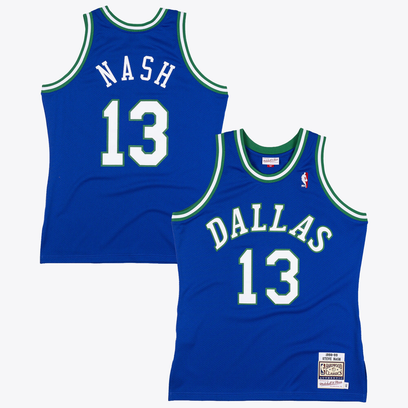 Dallas Mavericks Mitchell & Ness Steve Nash 1998 Swingman Authentic Jersey - Royal Blue