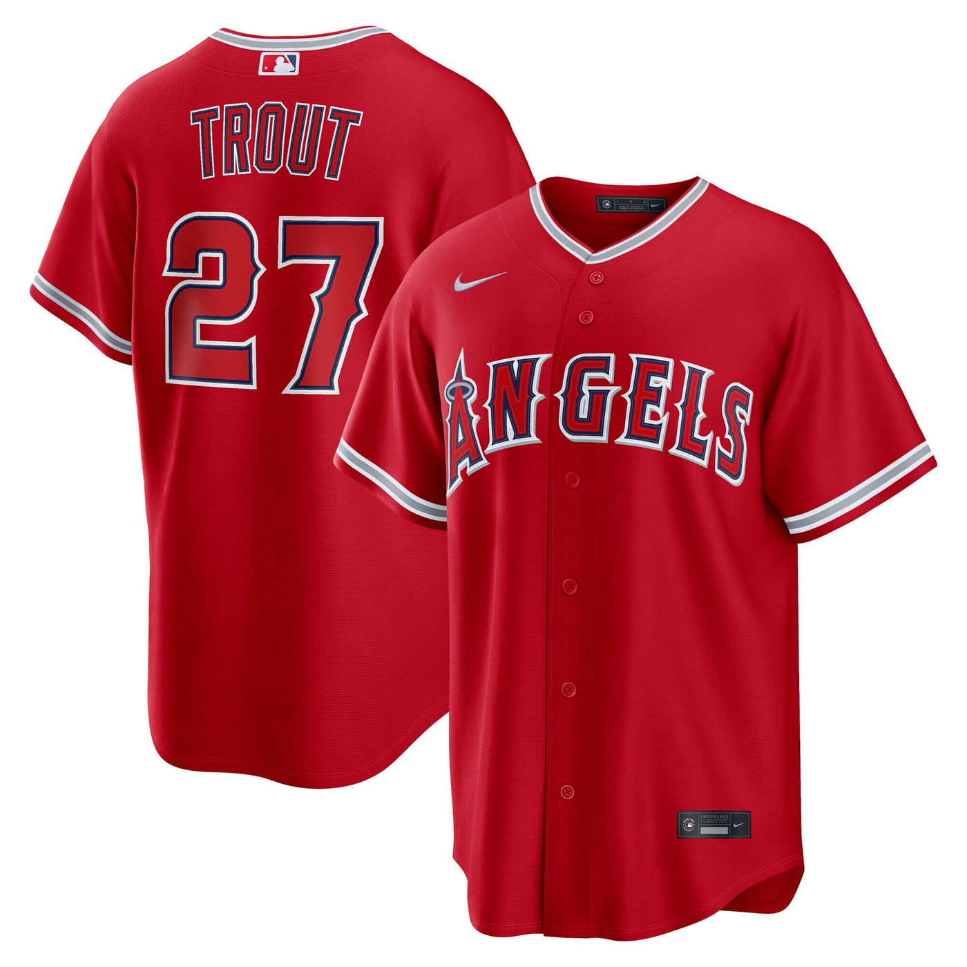Los Angeles Angels Mike Trout Nike Red Alternate Replica Jersey