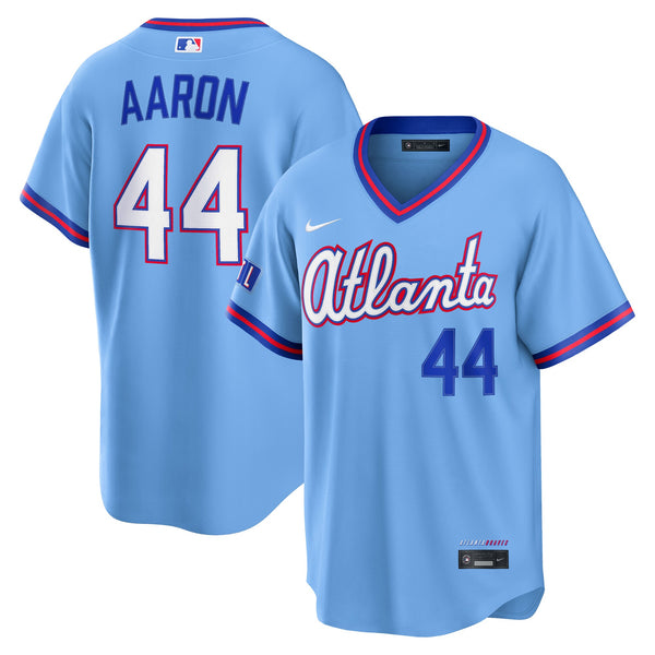 Atlanta Braves Hank Aaron Nike Powder Blue 2026 City Connect Stadium Jersey