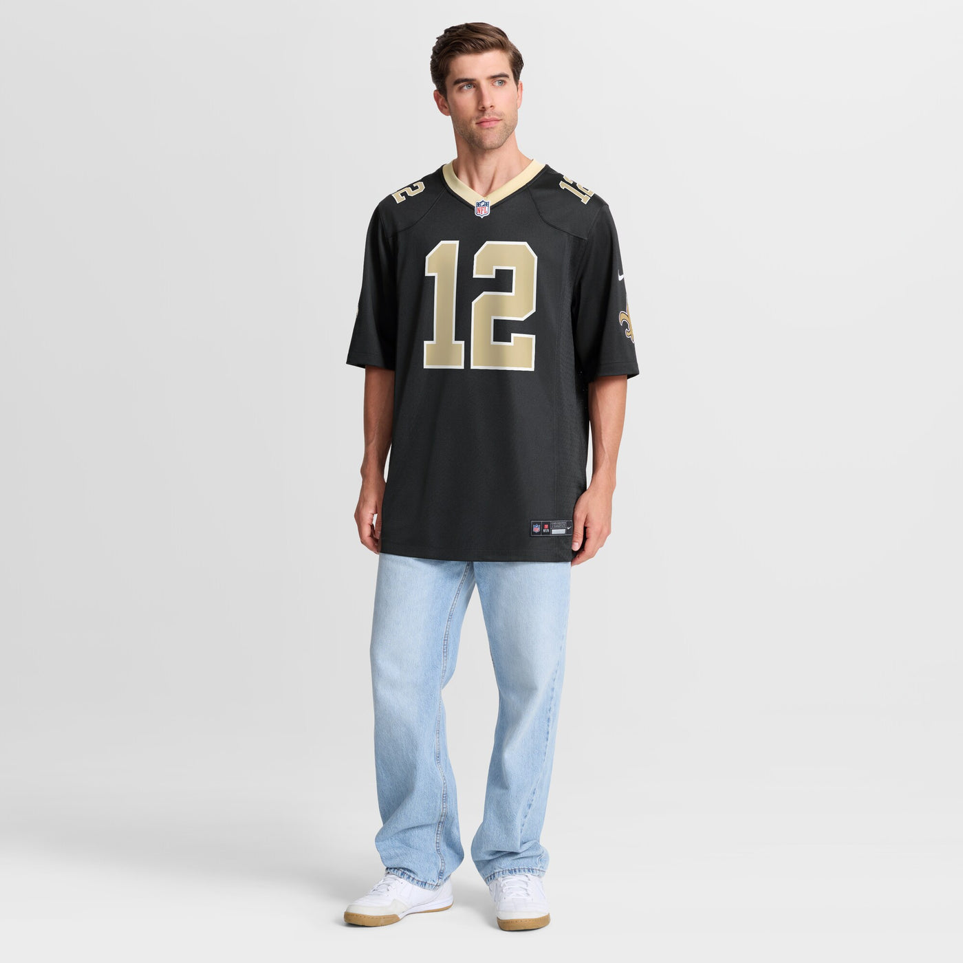 New Orleans Saints Chris Olave Nike Black Player Game Jersey