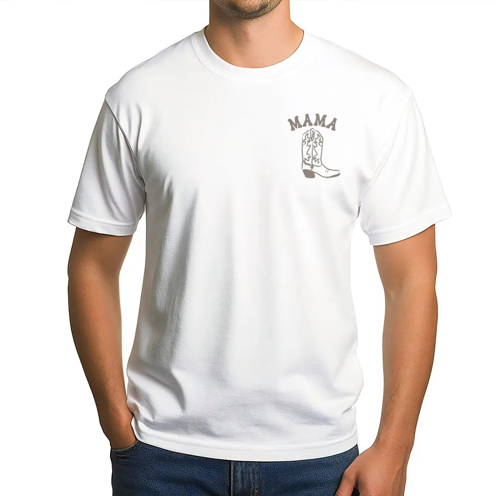Western Mama T-Shirt | Cowboy Boot Graphic Tee | Soft Cotton Shirt | Gift for Country Mom