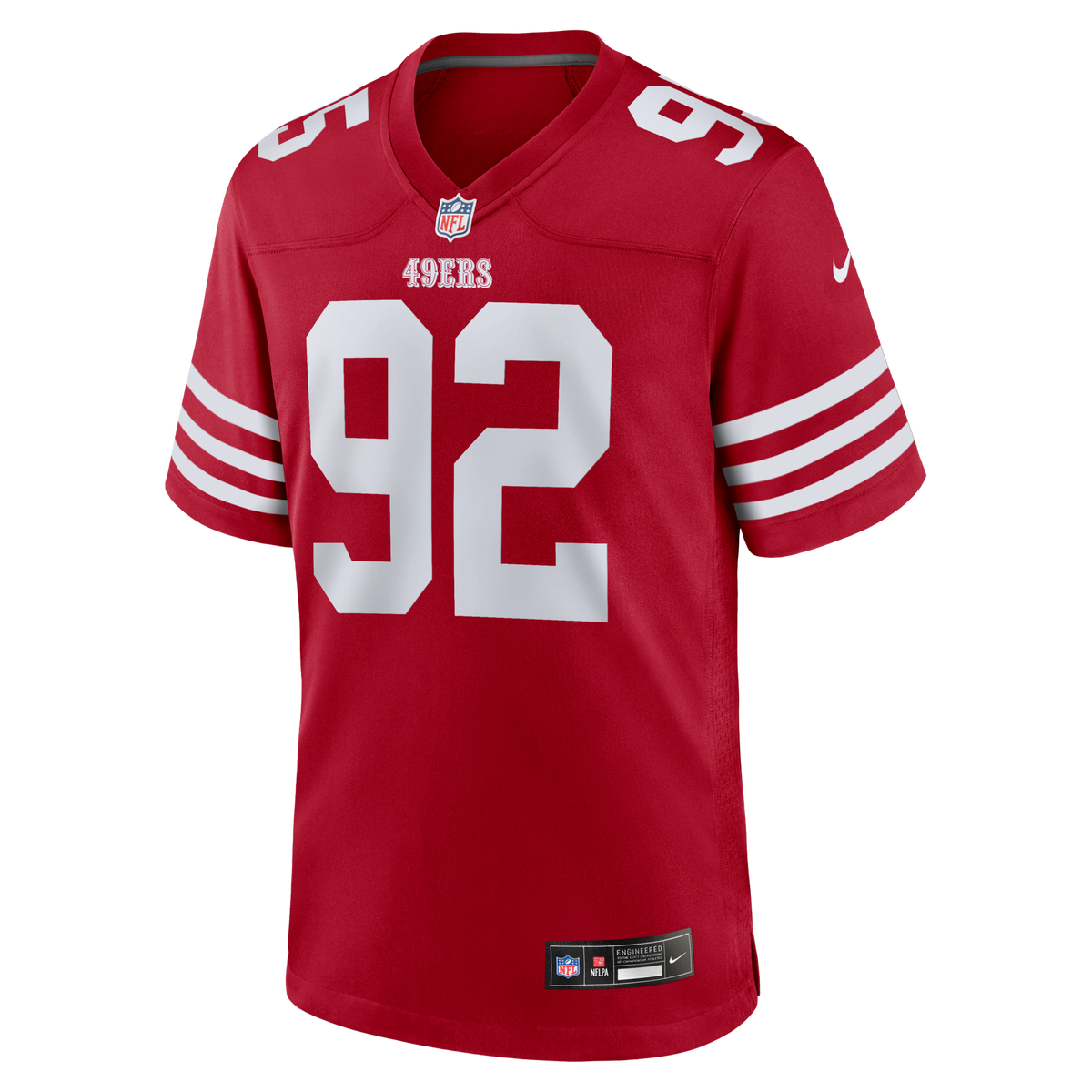 San Francisco 49ers Alfred Collins Scarlet Team Game Jersey