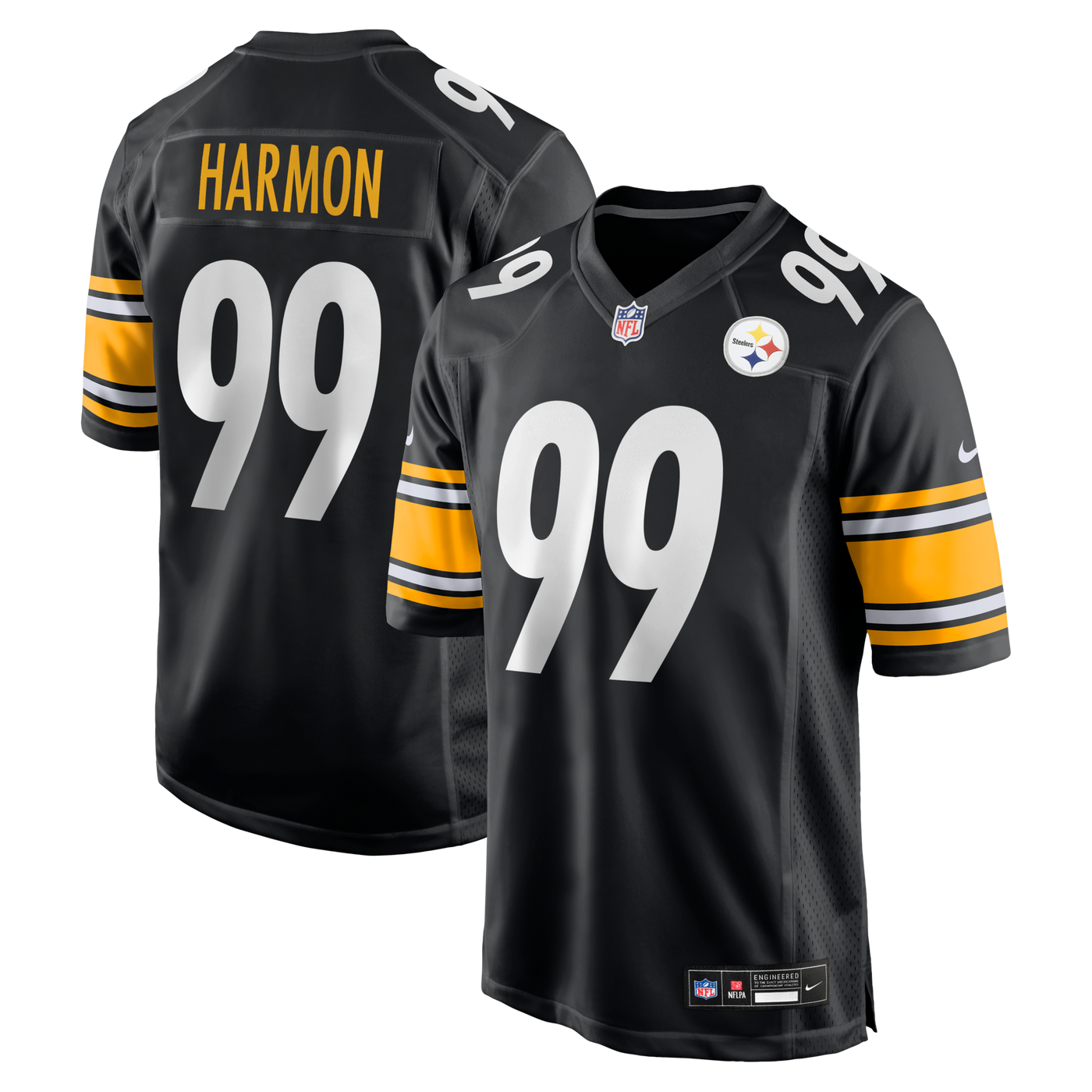 Pittsburgh Steelers Derrick Harmon Nike Black Game Player Jersey