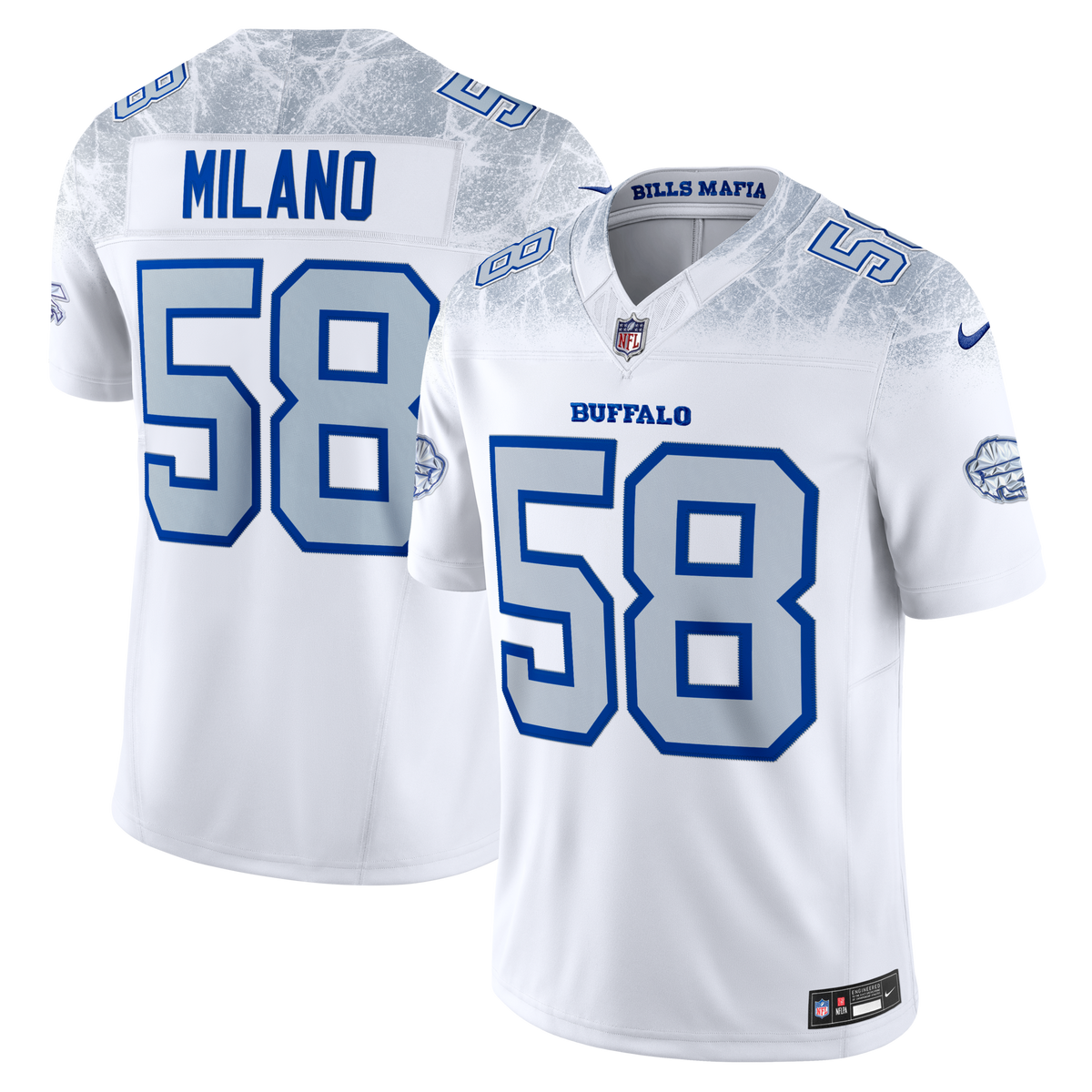 Buffalo Bills Matt Milano White 2025 Rivalries Collection Stitched Limited Jersey