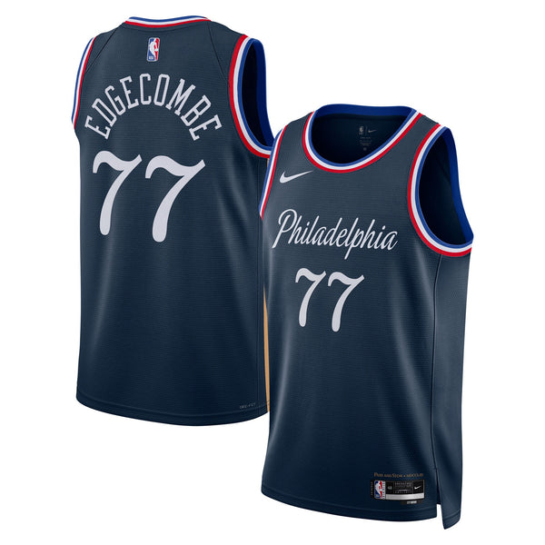 Philadelphia 76ers Nike 2025/26 City Edition Swingman Jersey - Navy - VJ Edgecombe
