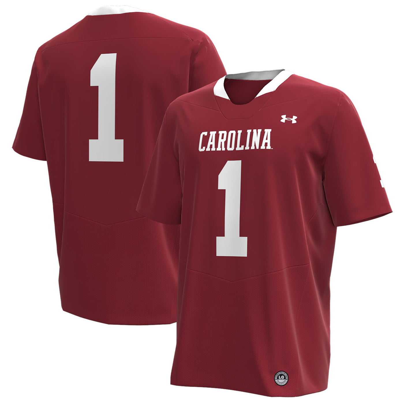 Under Armour #1 Garnet South Carolina Gamecocks Throwback Replica Jersey