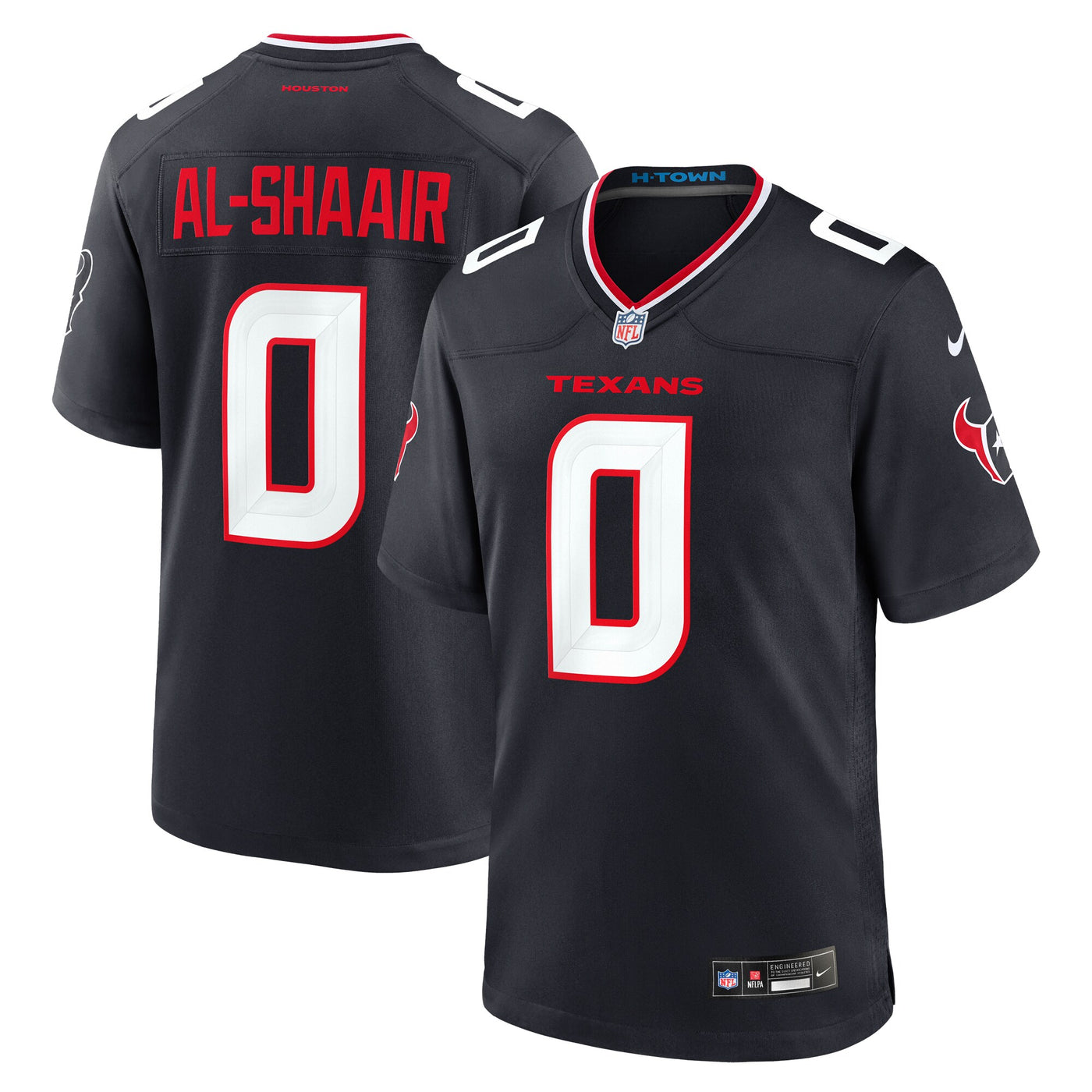 Houston Texans Azeez Al-Shaair Nike Navy Team Game Jersey