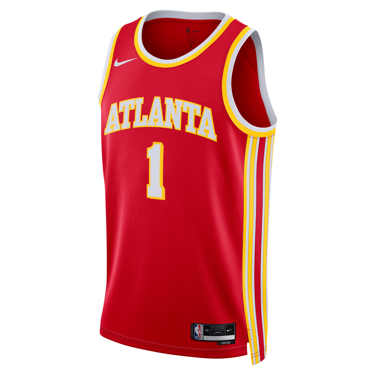 Atlanta Hawks Icon Edition Swingman Jersey - Red - Jalen Johnson -