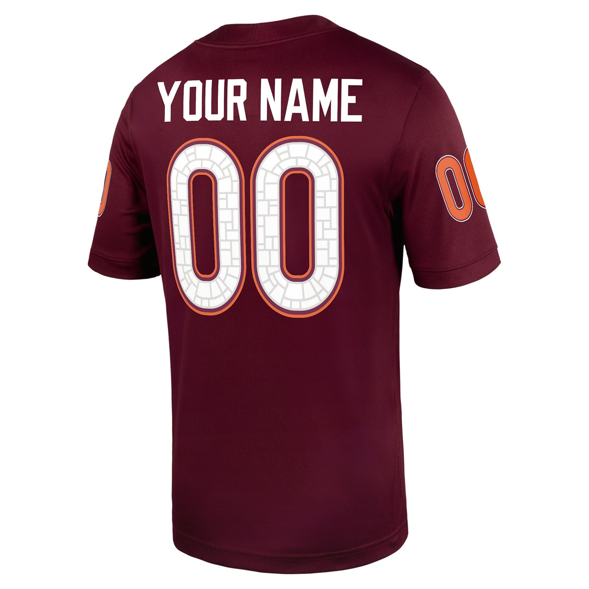 Virginia Tech Hokies Custom Football Game Jersey - Maroon
