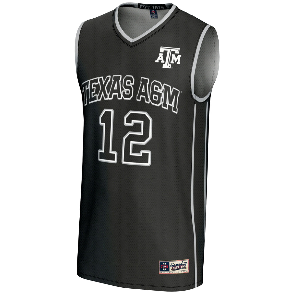 #12 Texas A&M Aggies GameDay Greats Basketball Lightweight Fashion Jersey - Black