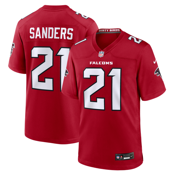 Atlanta Falcons Deion Sanders Nike Red Retired Player Game Jersey