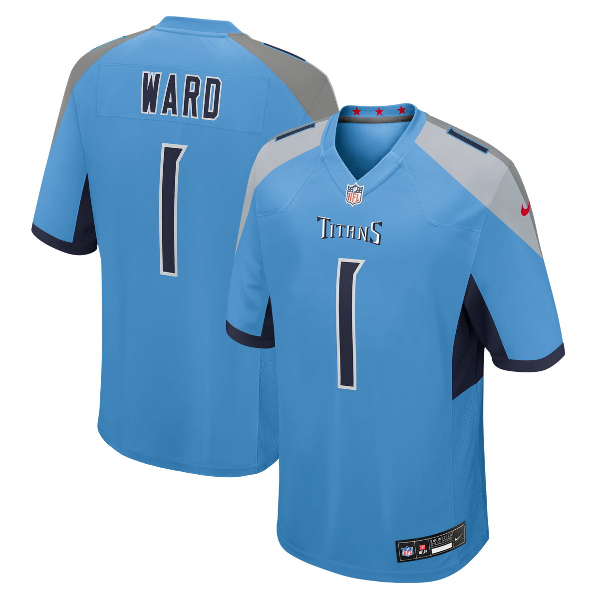 Tennessee Titans Cameron Ward Nike Light Blue Team Game Jersey