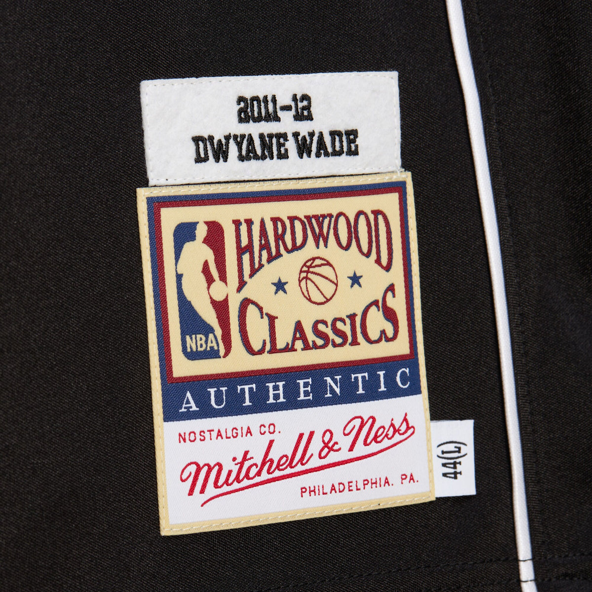 Miami Heat Mitchell & Ness Dwyane Wade 2011 Dark Alternate Authentic Jersey - Black