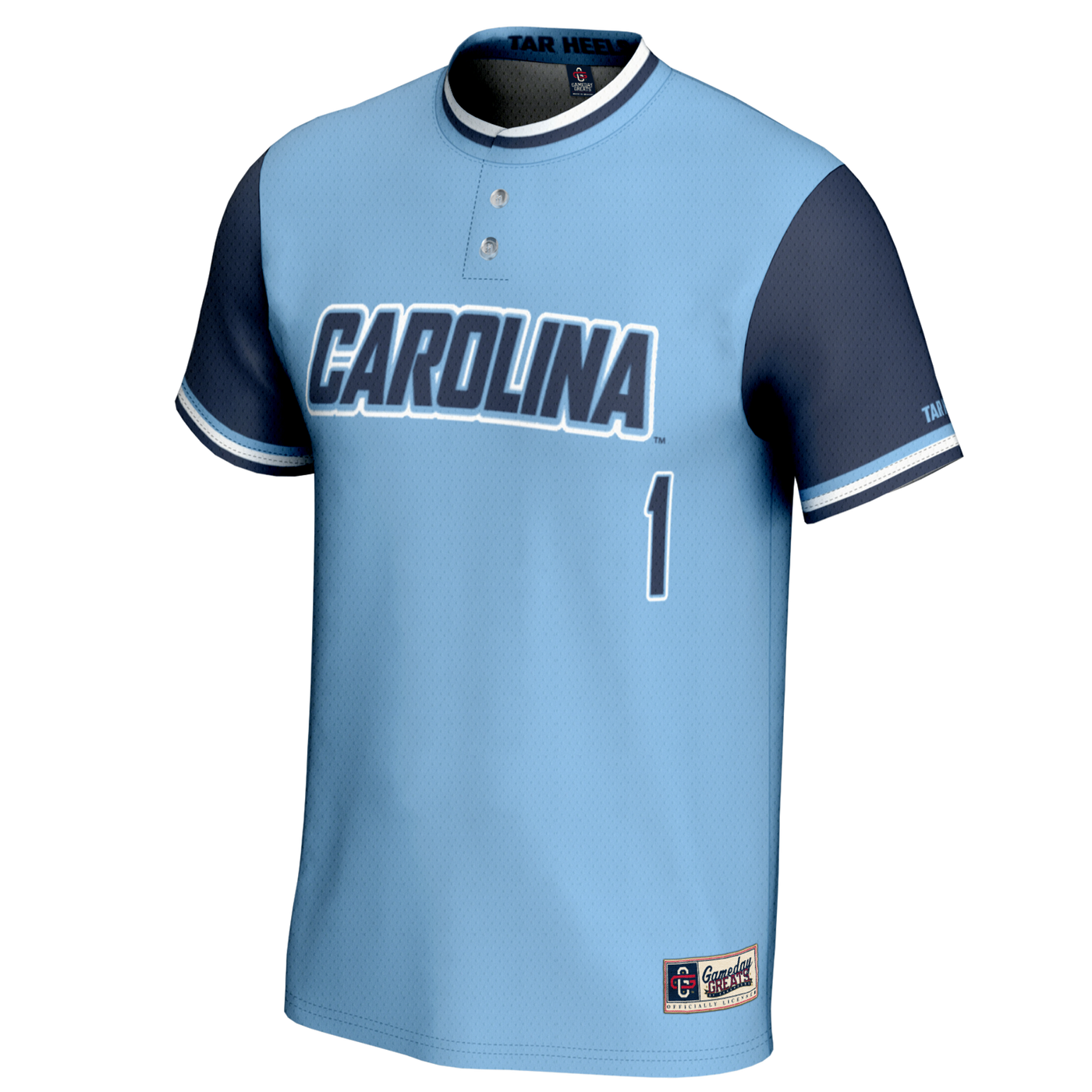 GameDay Greats #1 Carolina Blue North Carolina Tar Heels Lightweight Softball Jersey