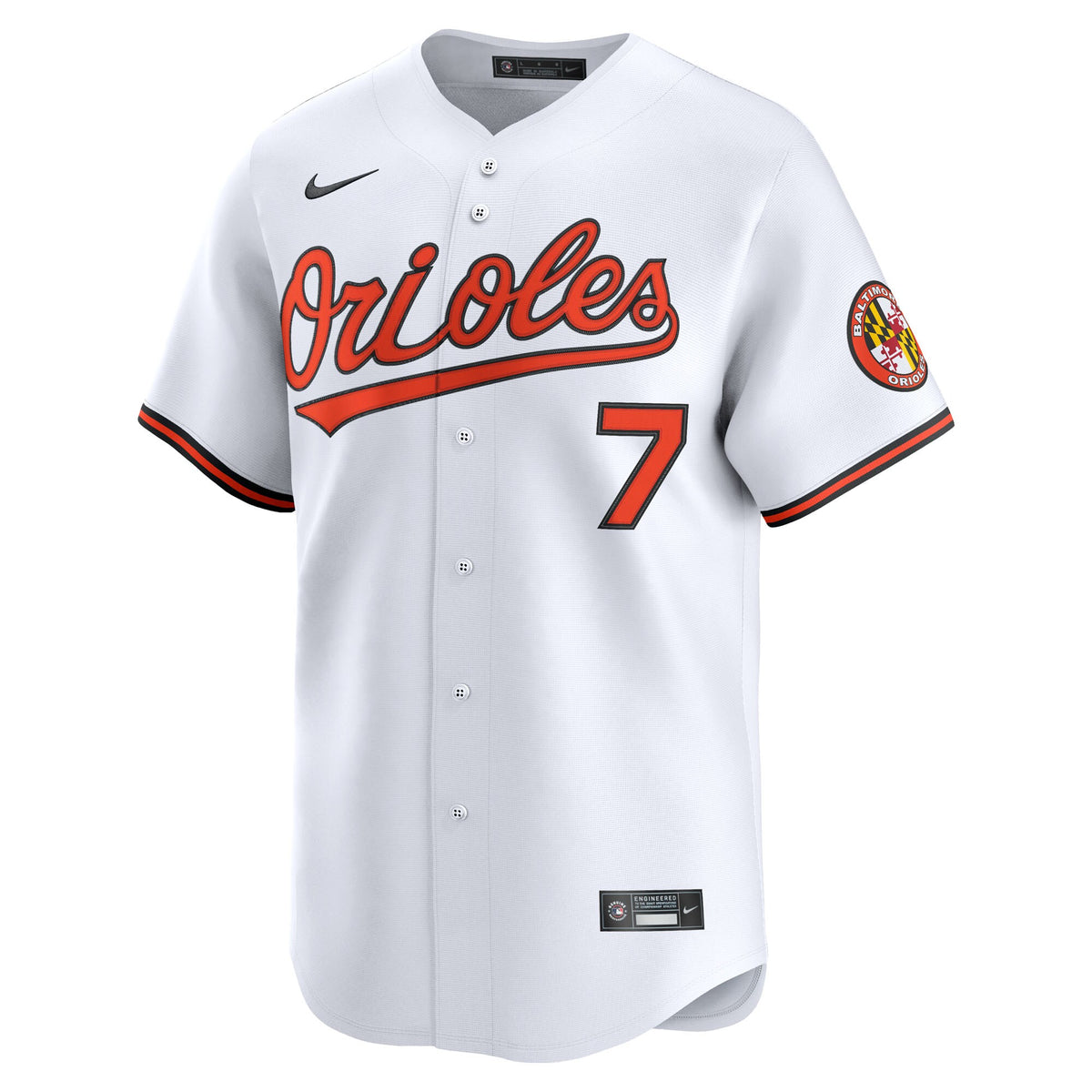 Baltimore Orioles Jackson Holliday White Home Limited Jersey