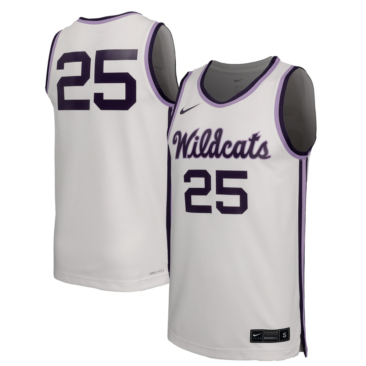 #25 Kansas State Wildcats Replica Basketball Jersey - White