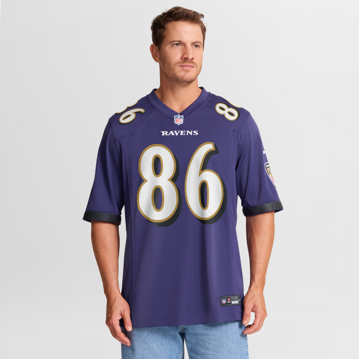 Baltimore Ravens Cornelius Johnson Purple Team Game Jersey