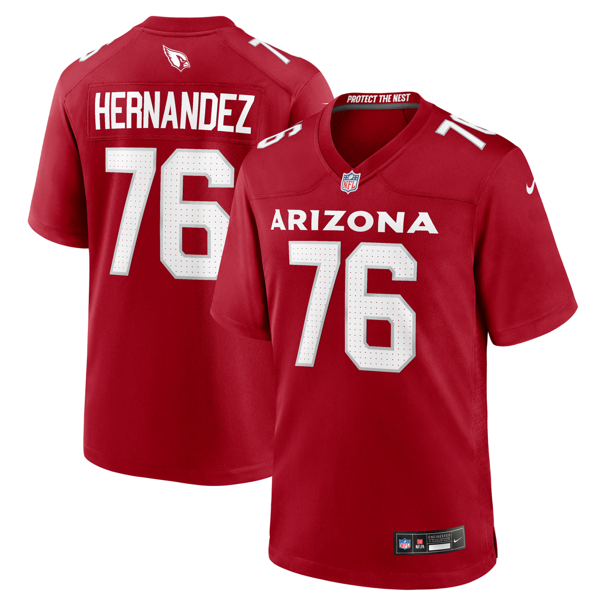 Arizona Cardinals Will Hernandez Cardinal Team Game Jersey