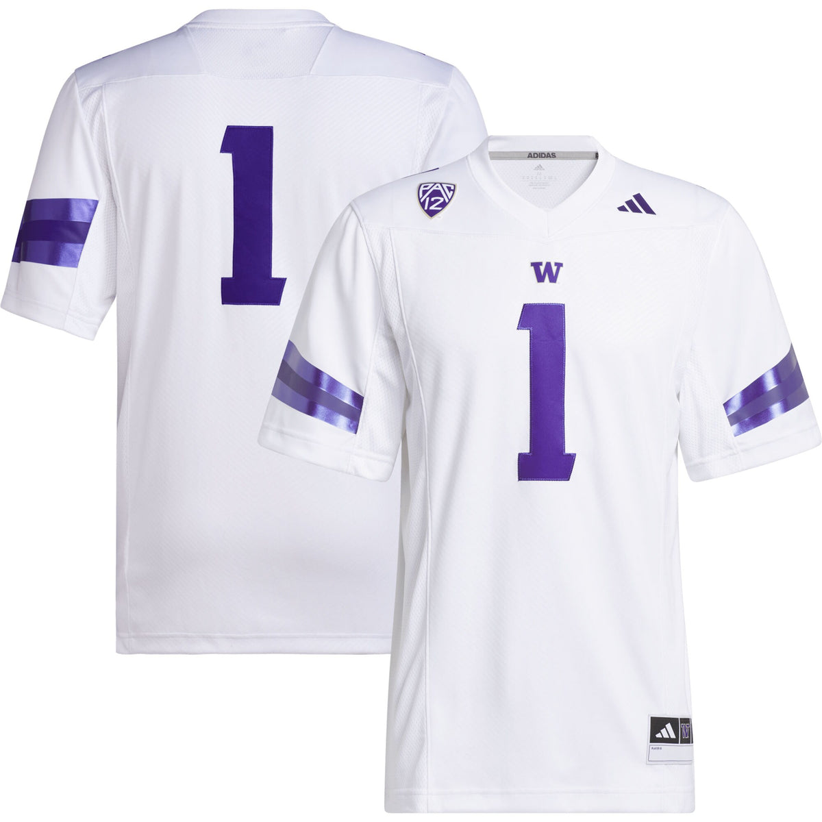 #1 Washington Huskies Premier Football Jersey - White