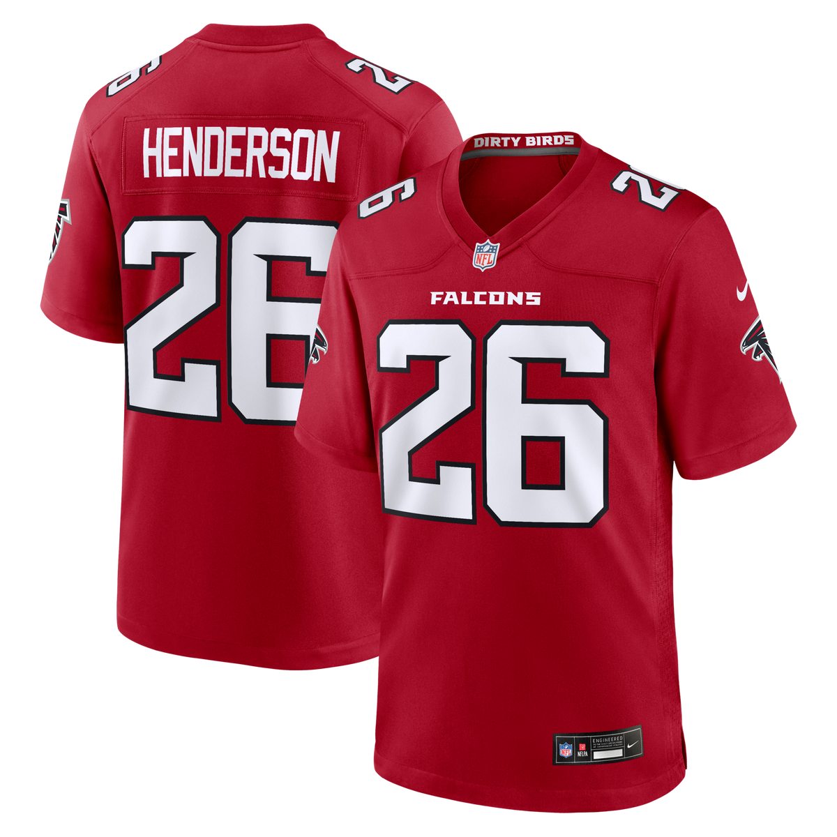 Atlanta Falcons CJ Henderson Red Team Game Jersey