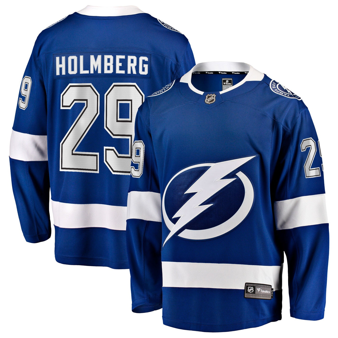 Tampa Bay Lightning Pontus Holmberg Fanatics Blue Home Breakaway Jersey