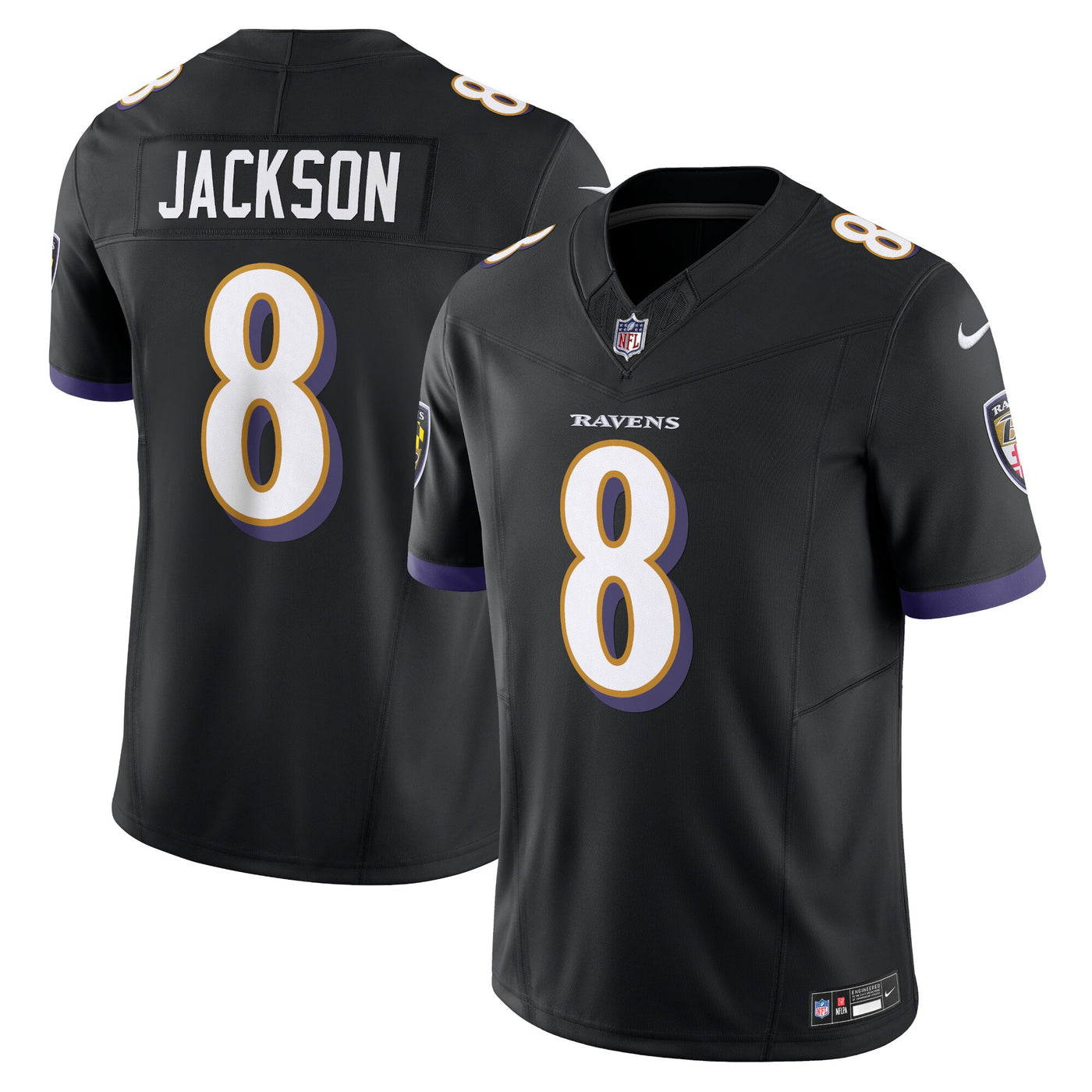 Baltimore Ravens Lamar Jackson Nike Black Vapor F.U.S.E. Limited Jersey