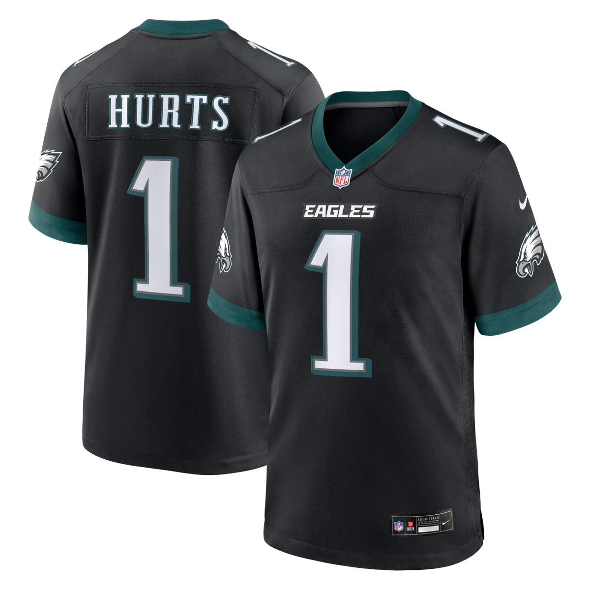 Philadelphia Eagles Jalen Hurts Black Alternate Game Jersey