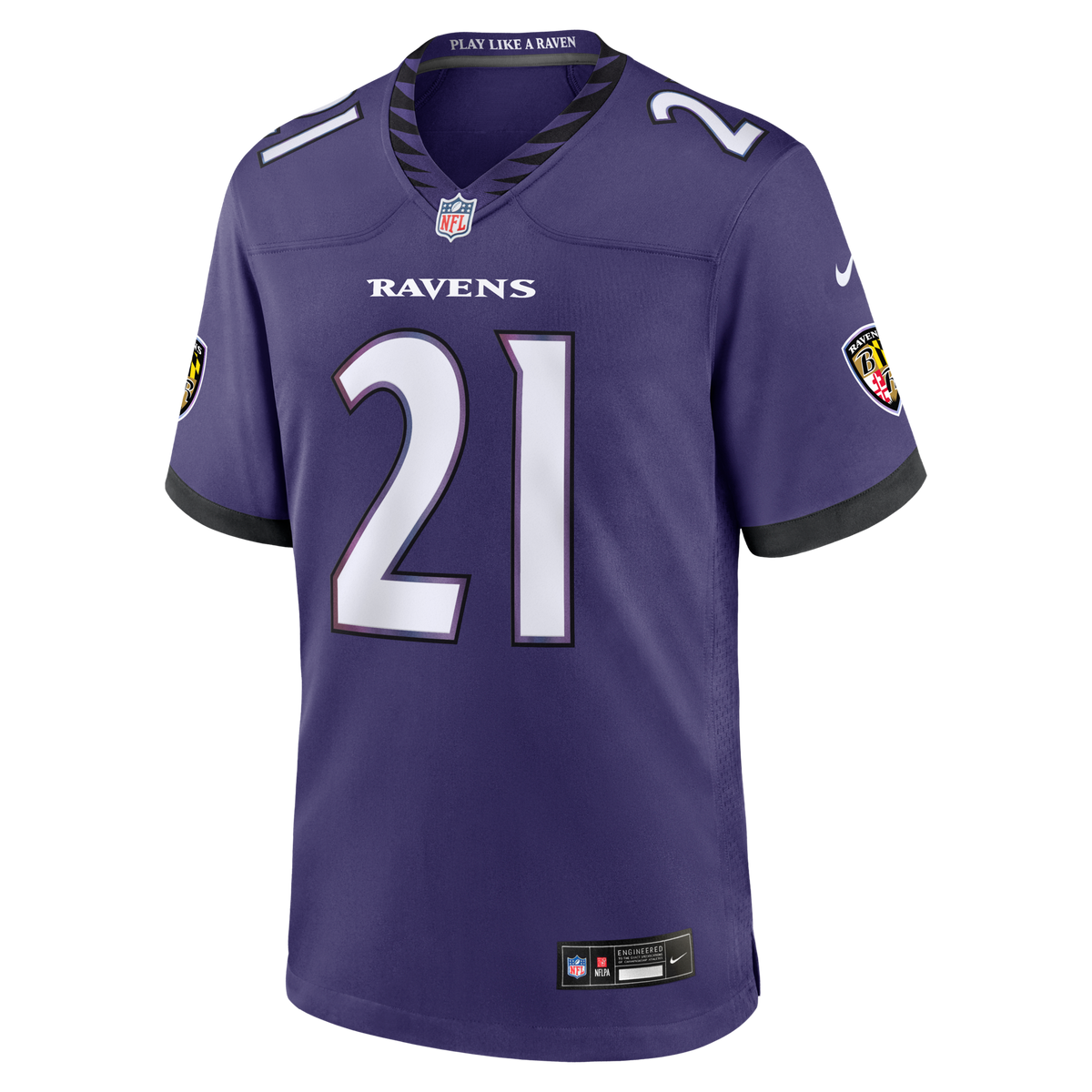 Baltimore Ravens Jaylinn Hawkins Purple Team Game Jersey