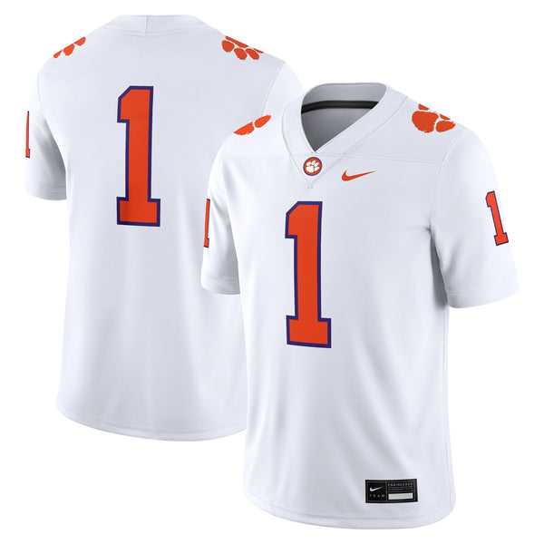 #1 Clemson Tigers Game Jersey - White