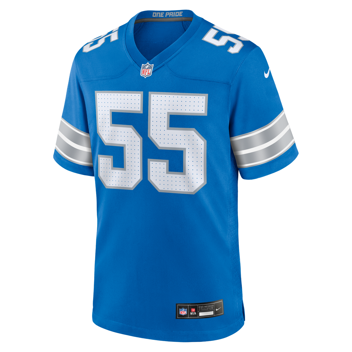 Detroit Lions Derrick Barnes Blue Team Game Jersey
