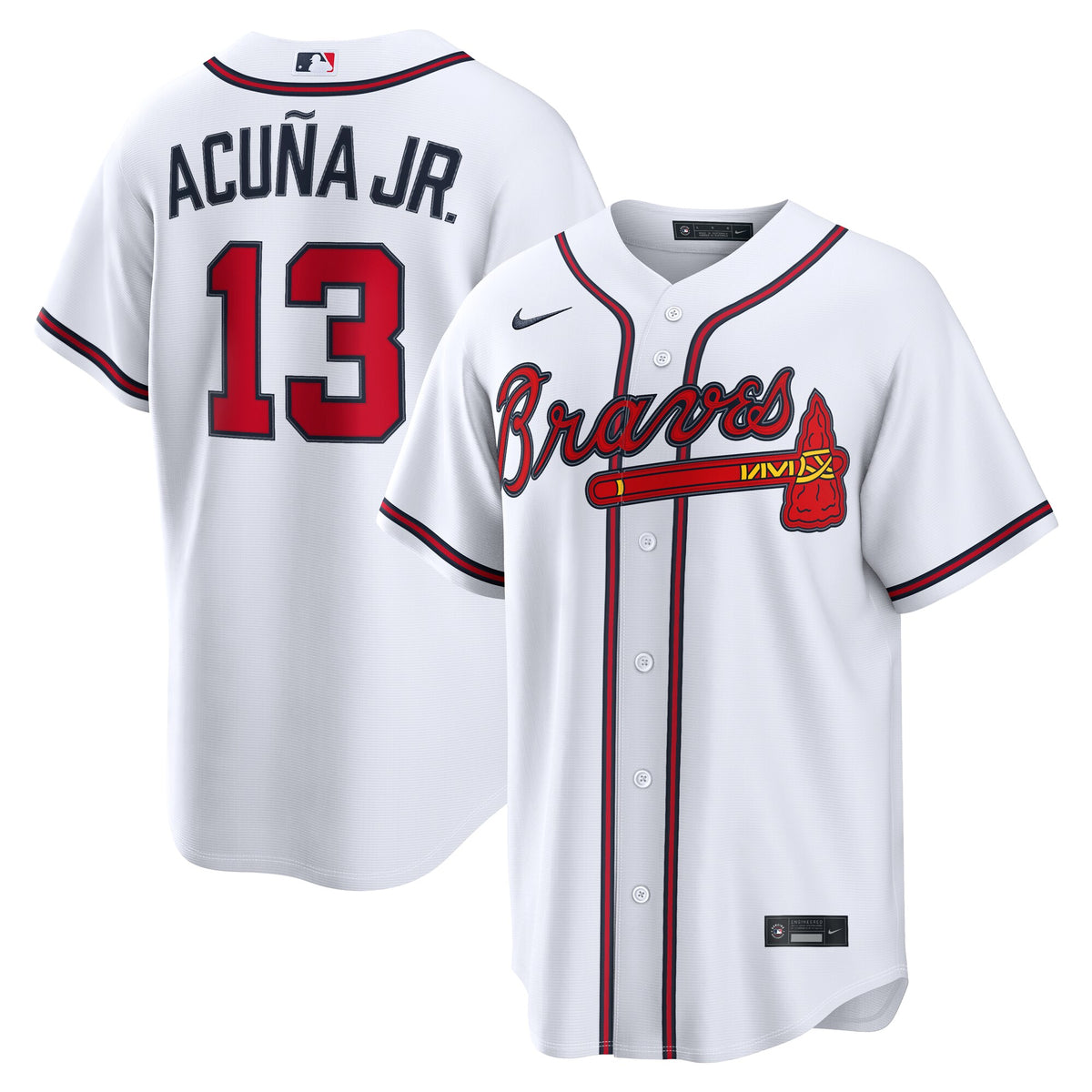 Atlanta Braves Ronald Acuña Jr. White Home Replica Jersey