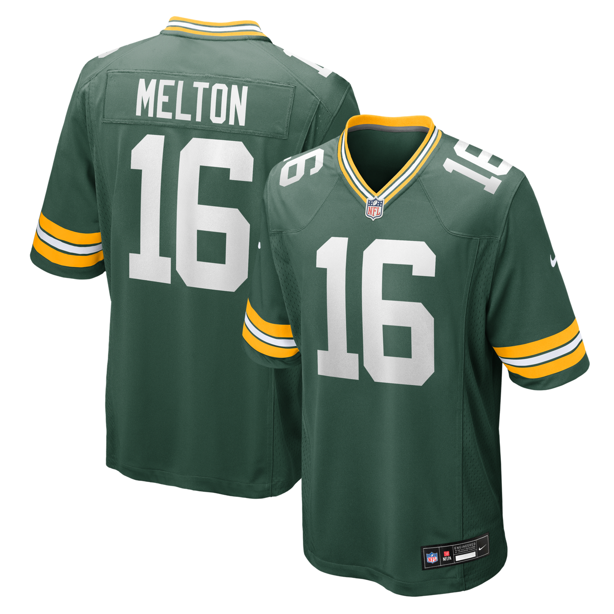Green Bay Packers Bo Melton Green Team Game Jersey