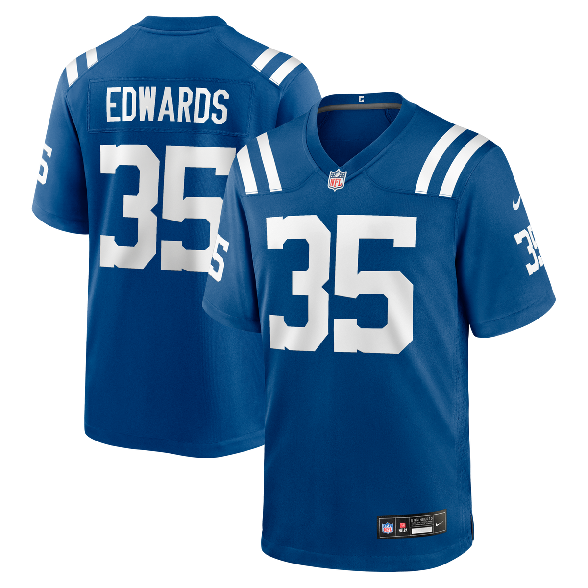 Indianapolis Colts Johnathan Edwards Royal Team Game Jersey