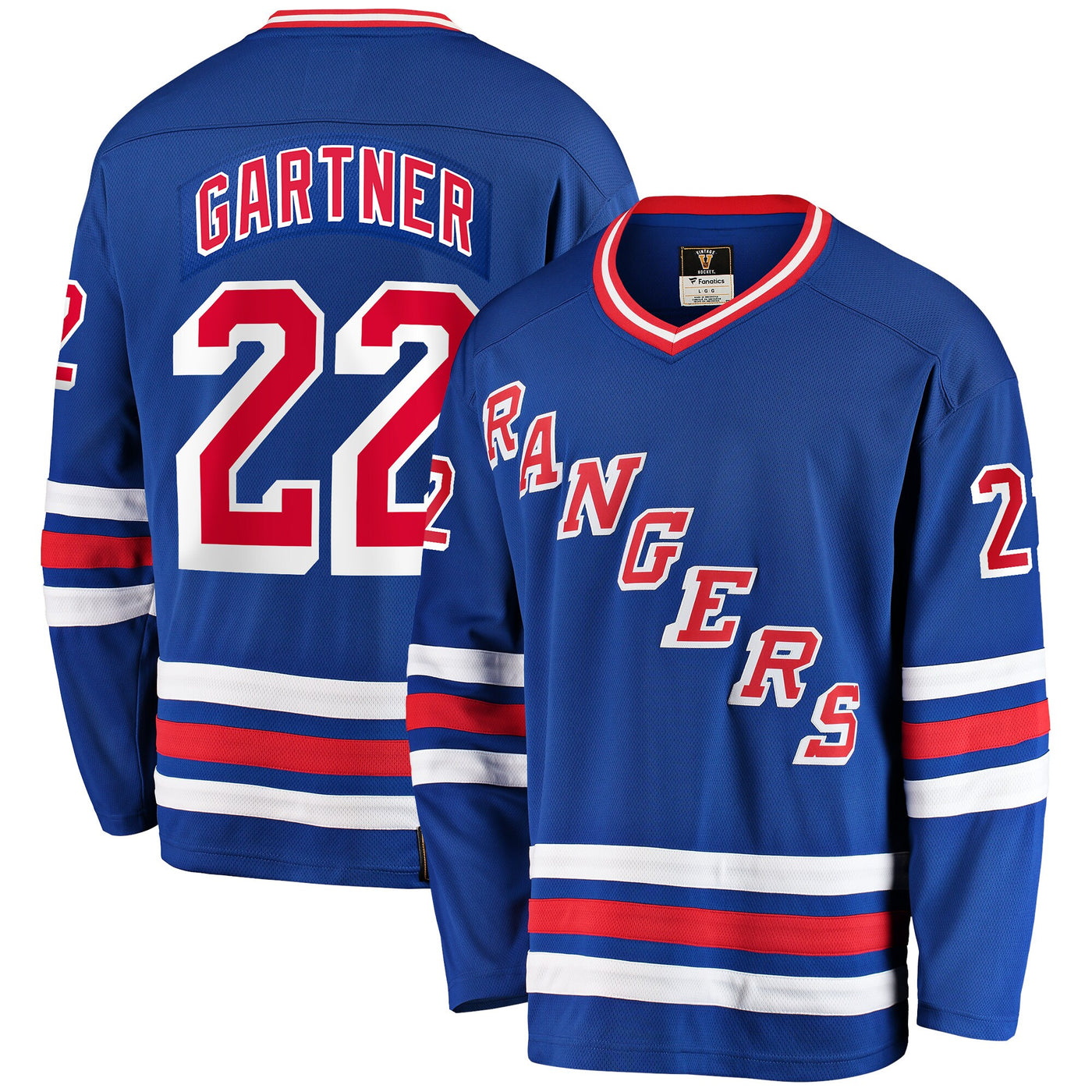 New York Rangers Mike Gartner Fanatics Blue Premier Breakaway Retired Player Jersey