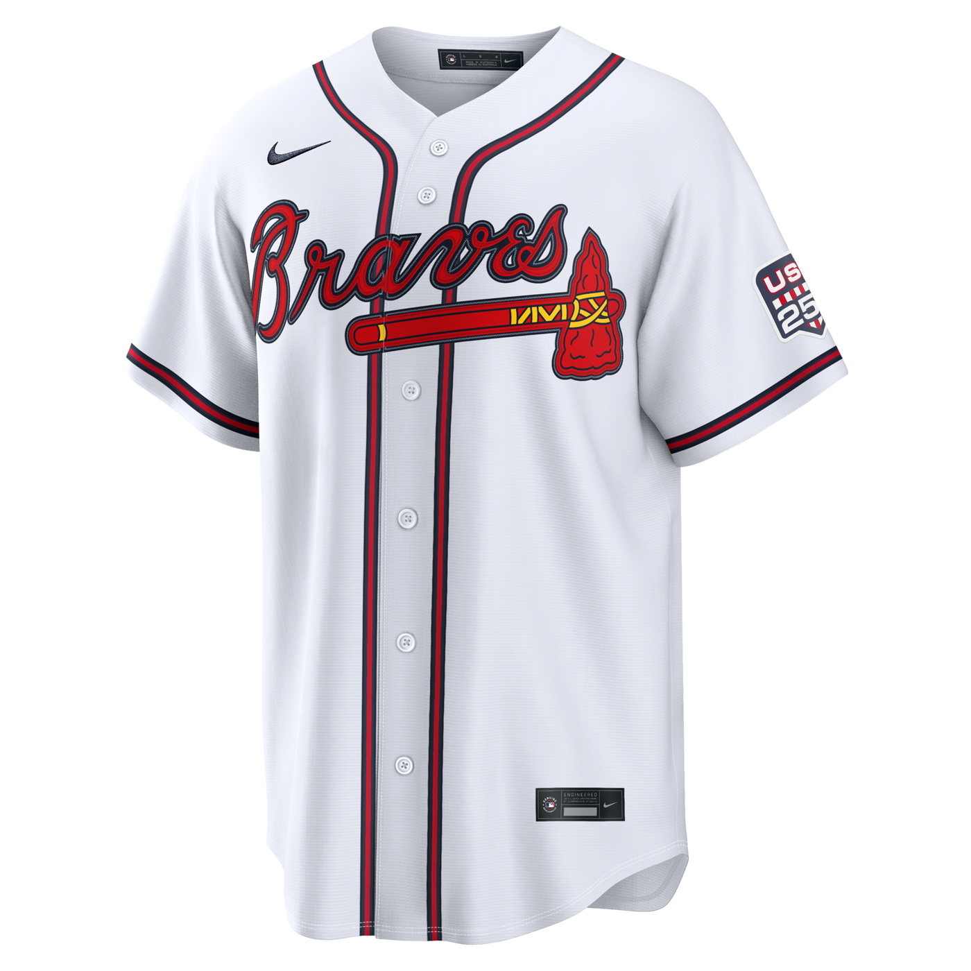 Fourth of July Atlanta Braves Drake Baldwin Nike White USA 250 Stadium Jersey