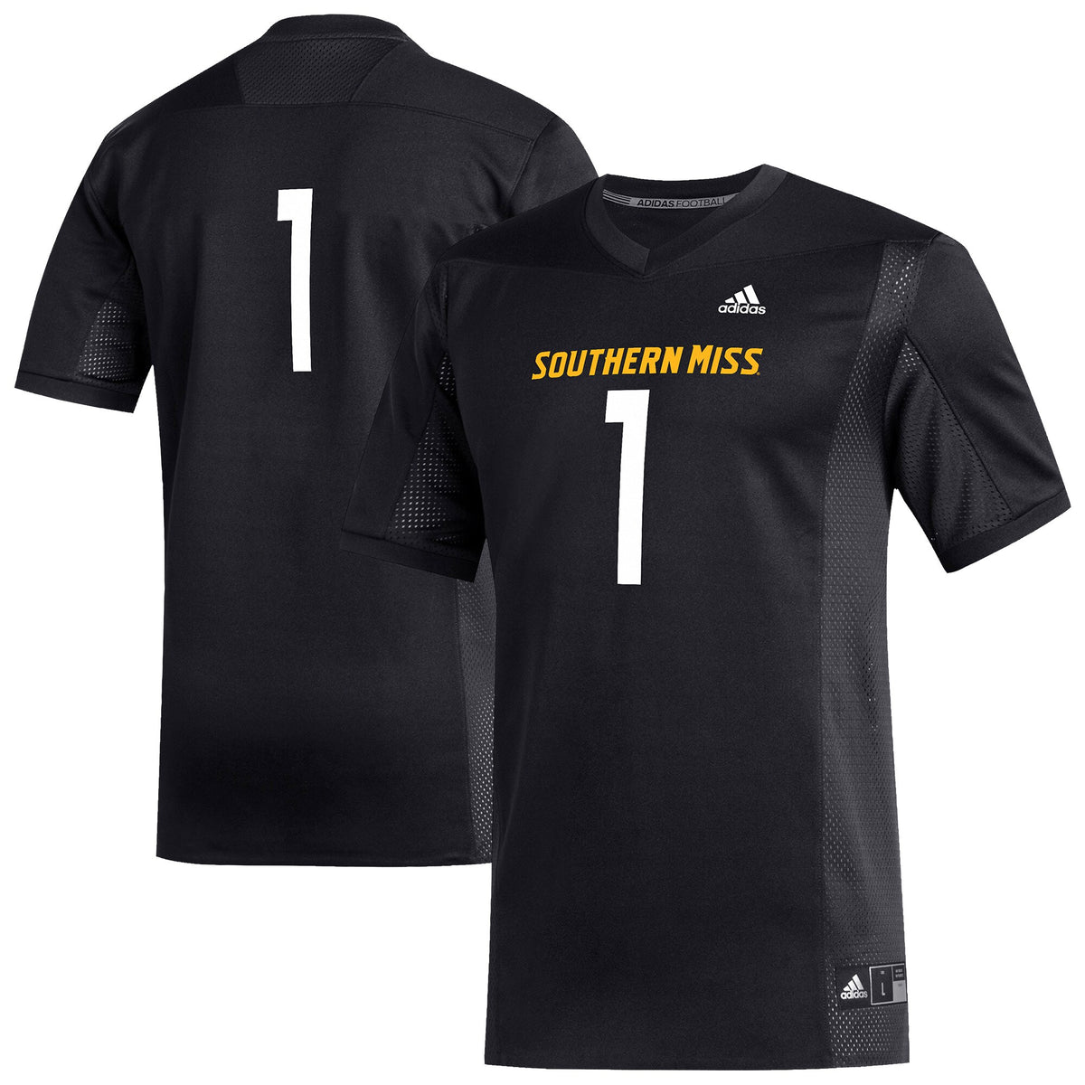 #1 Southern Miss Golden Eagles Replica Football Jersey - Black