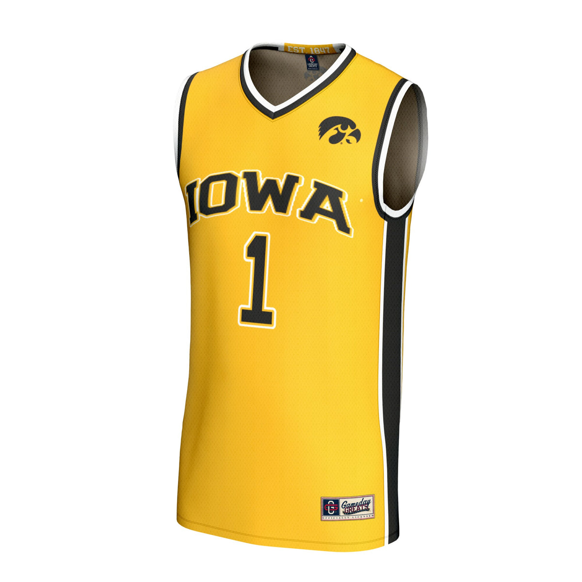 Iowa Hawkeyes GameDay Greats Lightweight Collegiate Basketball Fashion Jersey - Gold