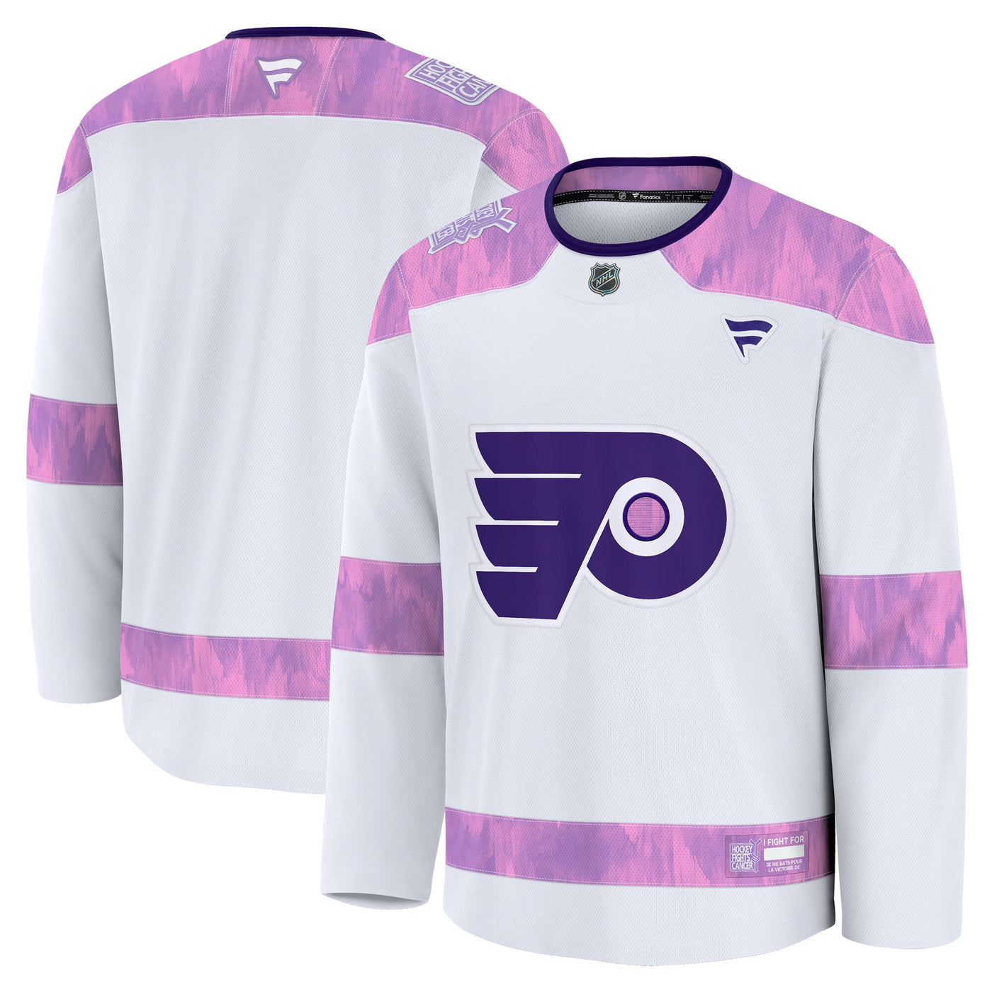 Philadelphia Flyers Fanatics White 2024 Hockey Fights Cancer Practice Jersey