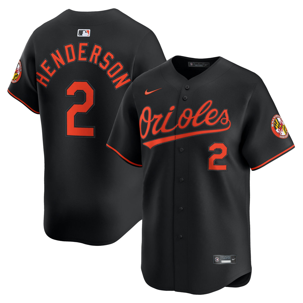 Baltimore Orioles Gunnar Henderson Black Alternate Limited Player Jersey