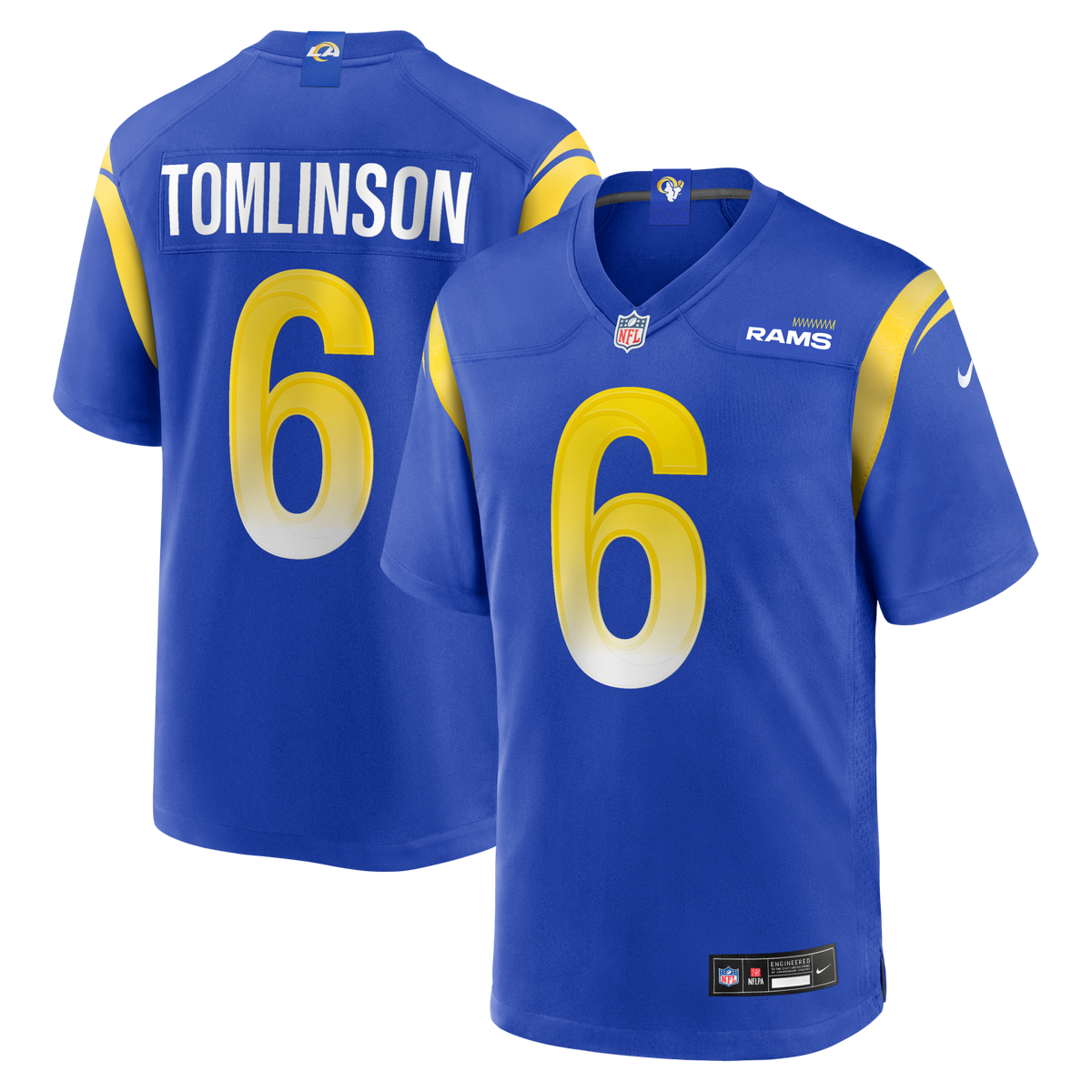 Los Angeles Rams Tre'Vius Hodges-Tomlinson Royal Team Game Jersey