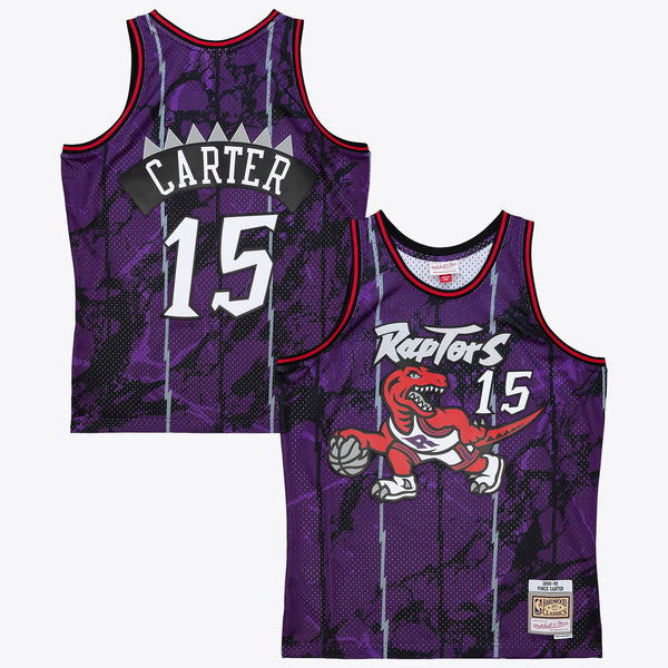 Toronto Raptors Mitchell & Ness Vince Carter 1998 Team Marble Swingman Jersey - Purple