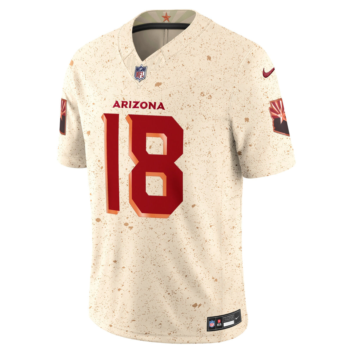 Arizona Cardinals Marvin Harrison Jr. Natural 2025 Rivalries Collection Stitched Limited Jersey
