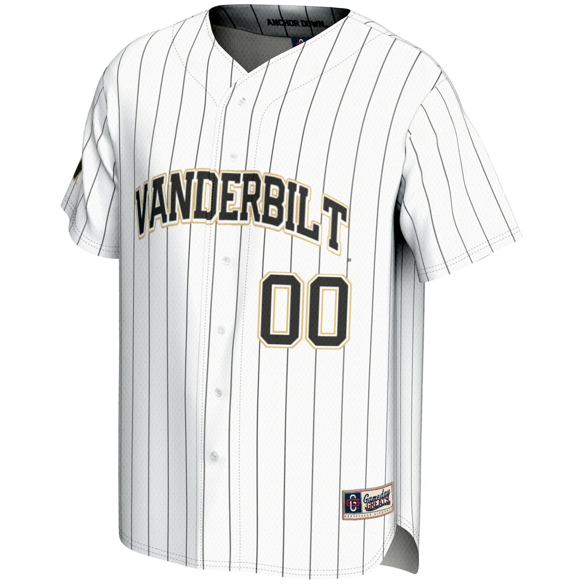 Vanderbilt Commodores GameDay Greats NIL Pick-A-Player Lightweight Baseball Jersey - White