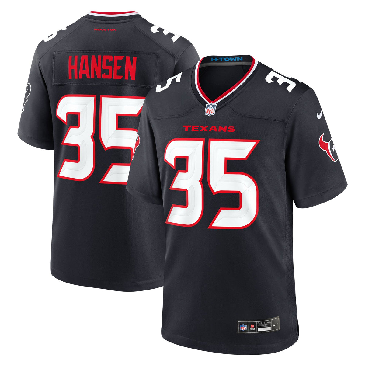 Houston Texans Jake Hansen Nike Navy Team Game Jersey