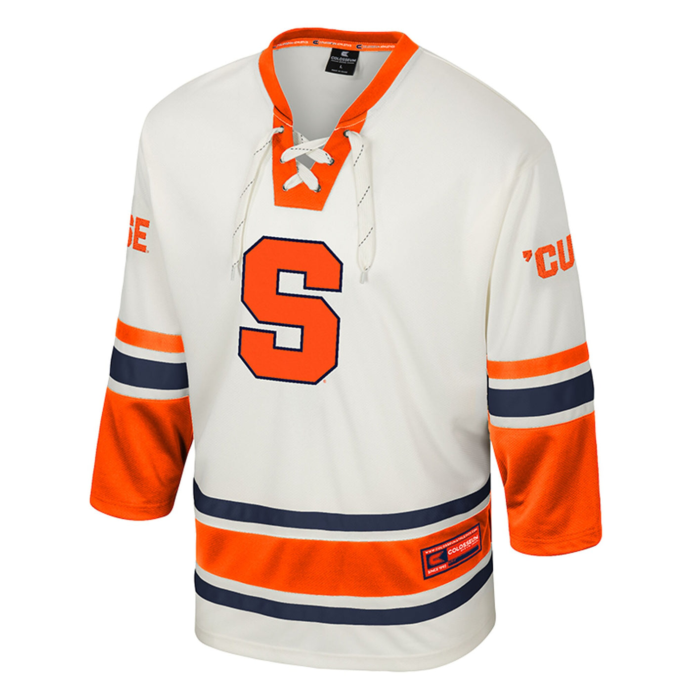 Colosseum Cream Syracuse Orange Puck Proud Fashion Hockey Jersey