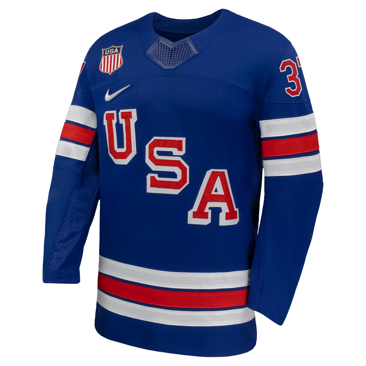 Connor Hellebuyck Royal US Hockey 2026 Home Replica Jersey