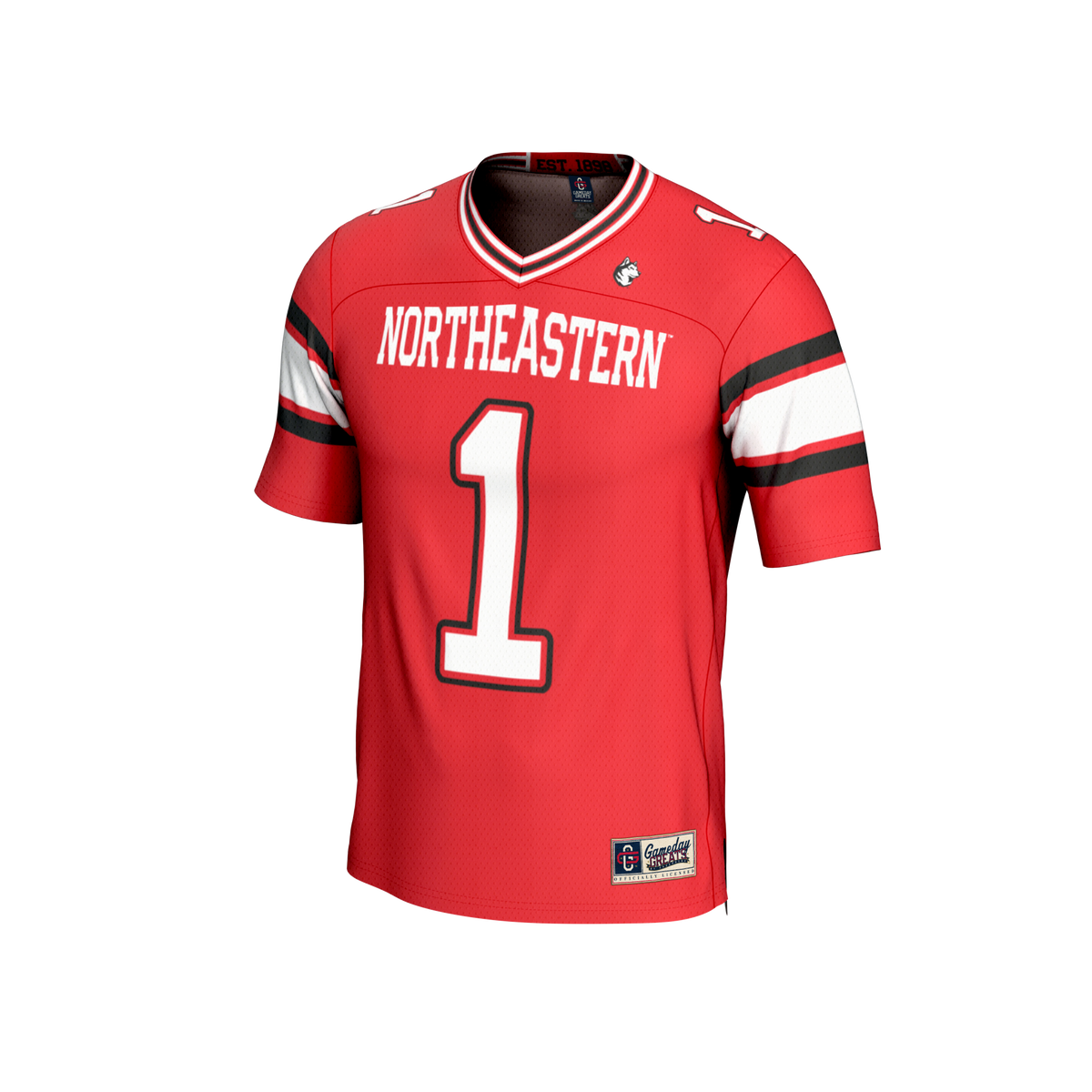 #1 Northeastern Huskies GameDay Greats Lightweight Collegiate Football Fashion Jersey - Red