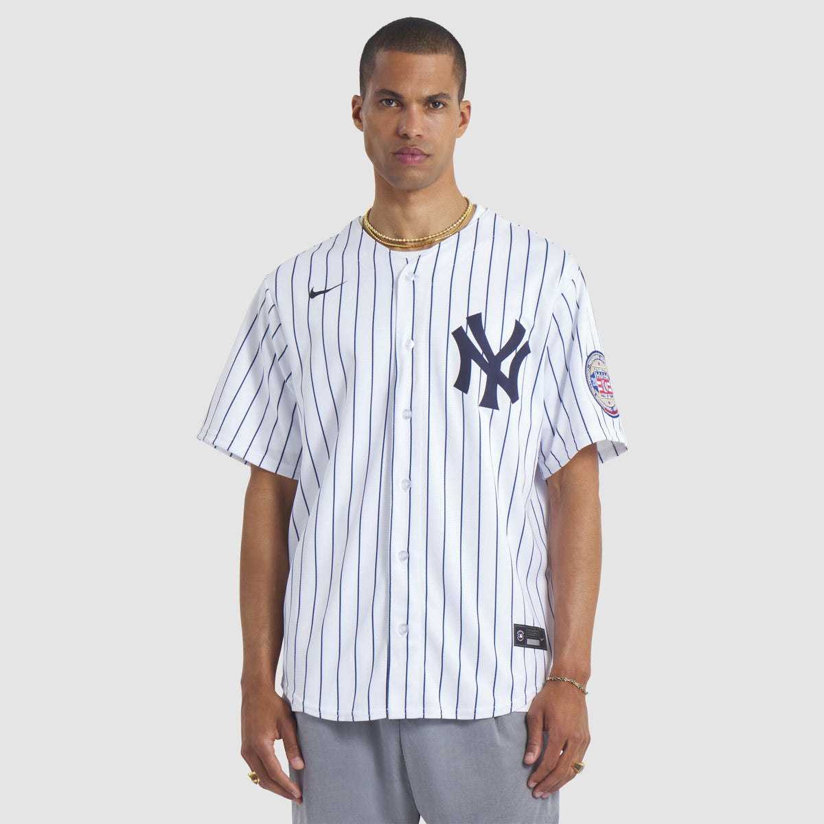 New York Yankees CC Sabathia White 2025 Baseball Hall of Fame Name & Number Retired Replica Jersey